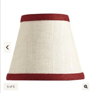 Ballard Designs Red Trim Linen Chandelier …